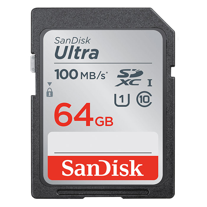 SanDisk Ultra 64GB SDHC 100MB/s C10 UHS-I Memory Card