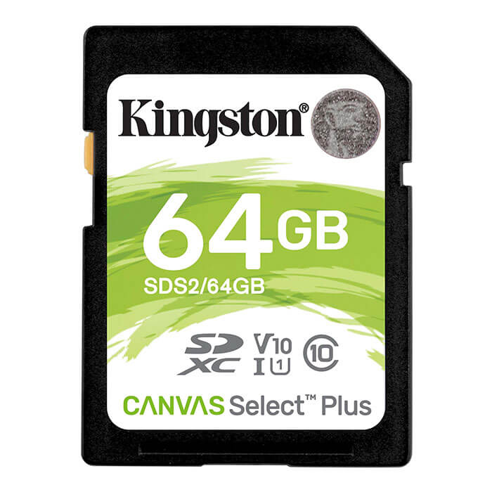 Kingston Canvas Select Plus 64GB SDHC 100MB/s C10 UHS-I Memory Card