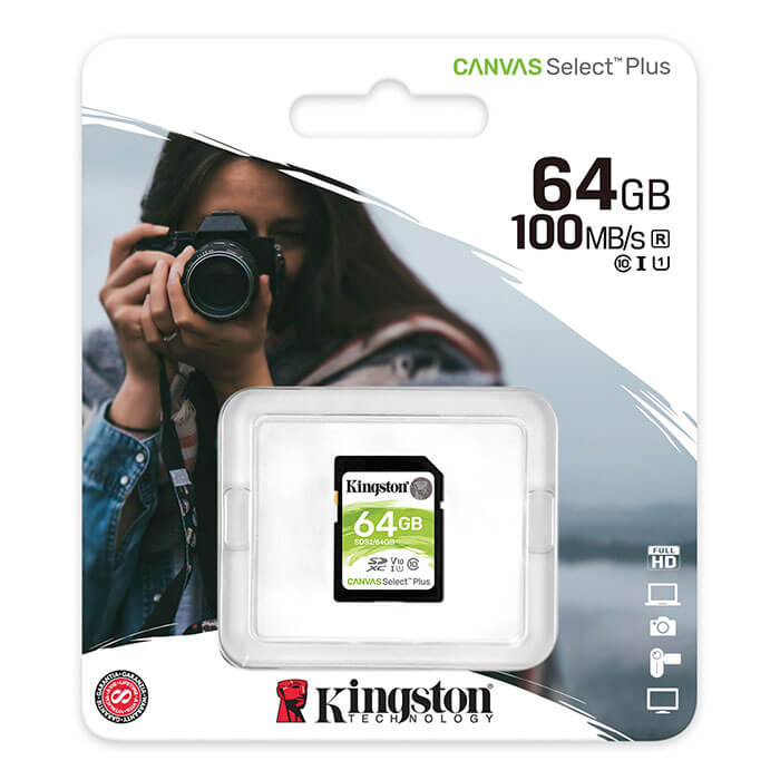 Kingston Canvas Select Plus 64GB SDHC 100MB/s C10 UHS-I Memory Card 2