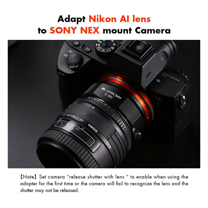 K&F M11105 NIKON-NEX PRO high precision lens adapter {Orange}