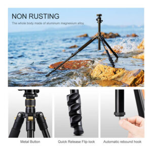 K&F TM2324 Lightweight Travel Tripod 62Inch Aluminum