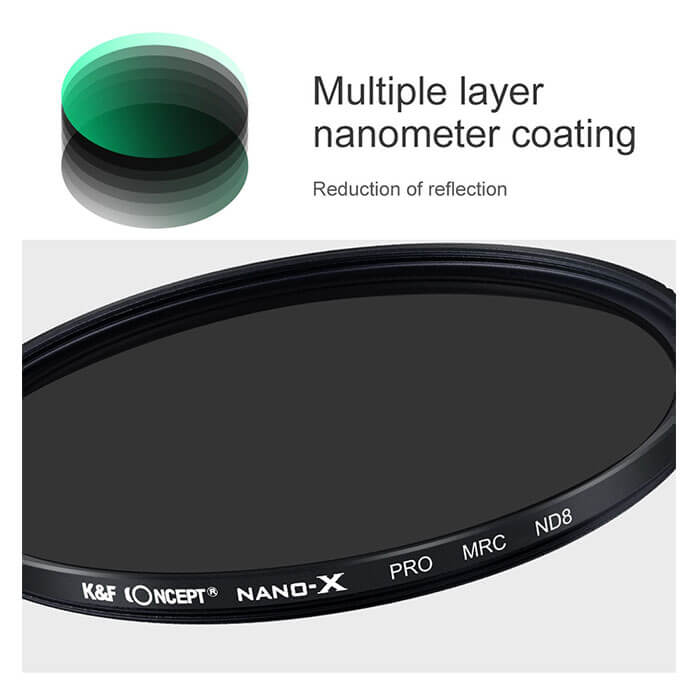 K&F Nano-X MRC ND8 Filter, Slim Waterproof Anti-Scratch 7