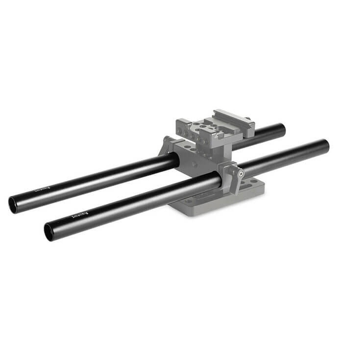 SmallRig 2pcs 15mm Black Aluminum Alloy Rod (M12-30cm) 12inch 1053 4