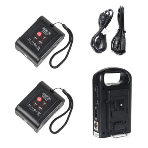 CAME-TV Mini 99 V-Mount Battery 2-Pack with Dual Charger Kit