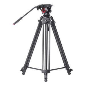 CAME-TV Carbon Fiber Tripod with Fluid Head and Mid-Level Spreader TP-606B