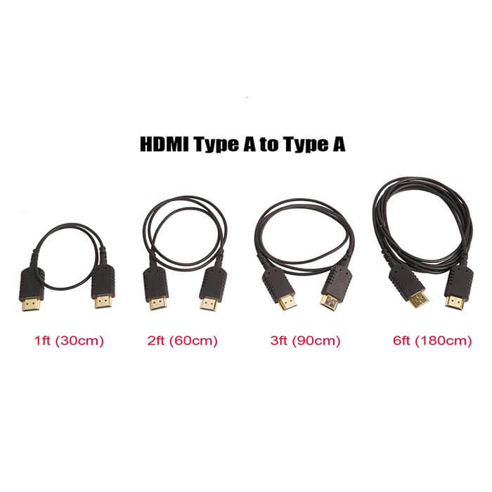 CAME-TV Ultra-Thin HDMI Cable 2 Foot 1