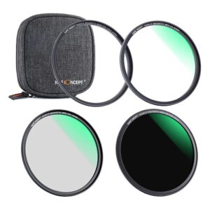K&F Concept Magnetic UV CPL and ND1000 Filter Kit with Case