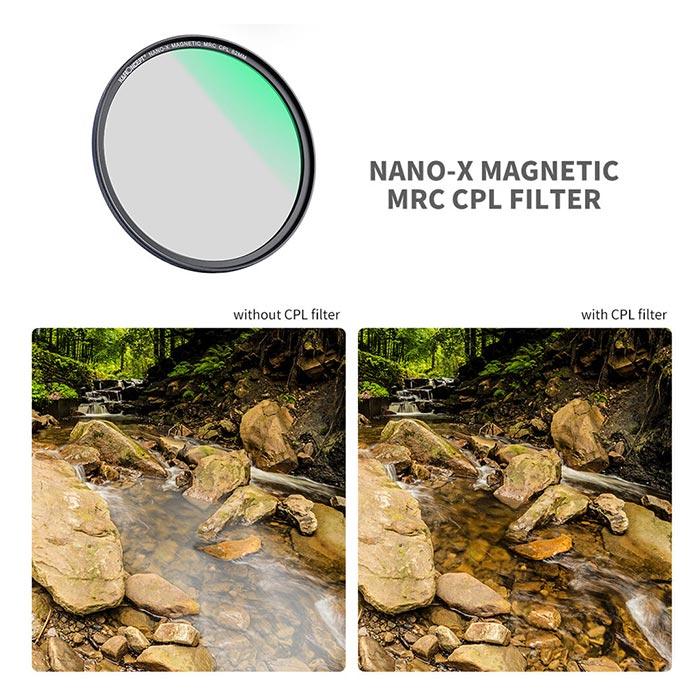 55mm K&F concepto magnético impermeable resistente a los arañazos Conjunto de Filtros UV CPL ND1000
