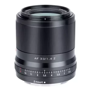 The Viltrox AF 33mm for Nikon Z F1.4 is a normal-length prime lens designed for Nikon Z-mount mirrorless cameras.