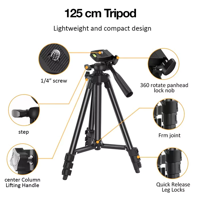 Jumpflash Vlogging Kit with 125cm Tripod KIT-05LM