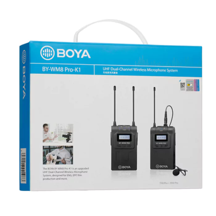 Boya BY-WM8 Pro-K1 UHF Dual-Channel Wireless Microphone System