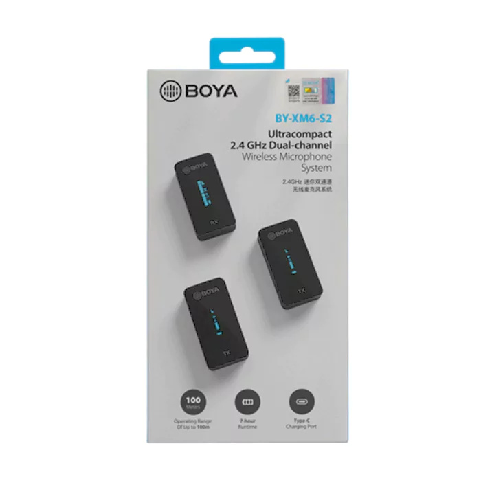 Boya BY-XM6 Wireless Microphone System 2.4GHz 11