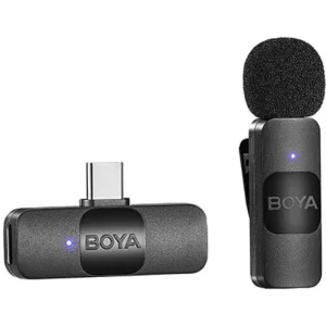 BOYA BY-V10 Ultracompact Wireless Microphone System with USB-C for Mobile (2.4 GHz)