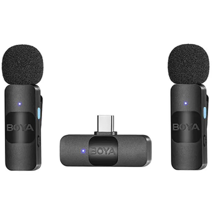 BOYA BY-V20 Ultracompact Wireless Microphone System with USB-C for Mobile (2.4 GHz)