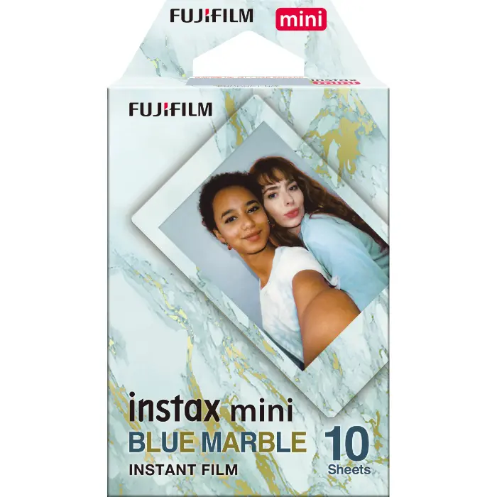 instax mini film blue marble